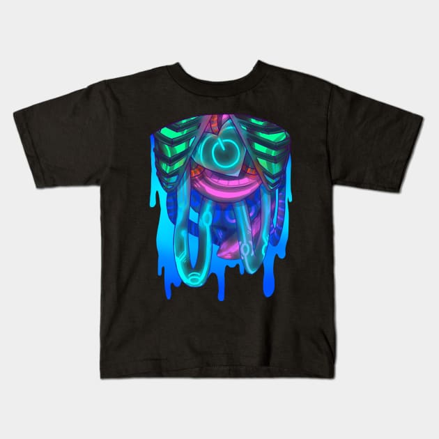 Glow Gore Kids T-Shirt by candychameleon